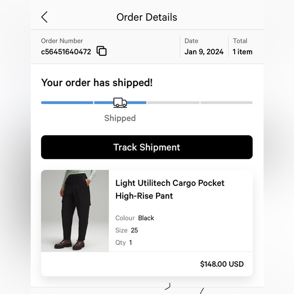 Lululemon Light Utilitech Cargo Pocket High Rise Pant - Picture 1 of 4